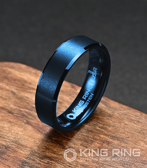 King Ring Tungsten 4/6/8/10mm Rings – Super Polished Matt Finish Tungsten Rings – Designed in USA