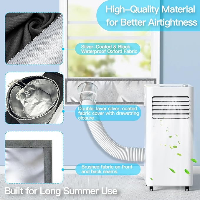 AC Window Seal Kit, 10 x 71 Inch Portable Air Conditioner Window Vent Kit | - Image 8