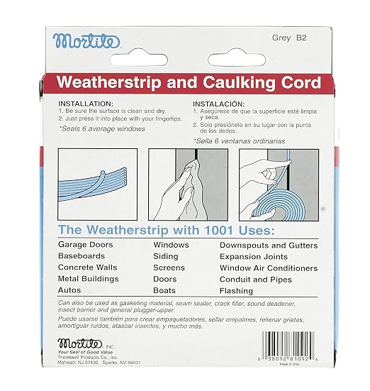 Frost King B2 Mortite Fingertip Caulking Cord, 1/8" x 90 ft - Image 5