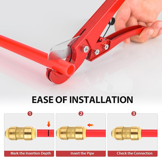 10piece EFIELD 1/2 Inch Straight Coupling Push-Fit Fitting | Connect Pex - Image 5