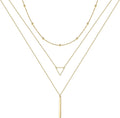 Turandoss Gold Layered Necklaces for Women - 14K Gold Plated Handmade Multilayer Bar Pearls Coin Disc Moon Butterfly Medallion Adjustable Dainty Layered Choker Necklaces for Women Jewelry