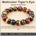 AD Beads Handmade Gemstone Stretch Elastic Bracelet Crystal Healing Reiki Nature's Beauty and Spiritual Essence Unisex
