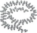 PATIKIL 2 Strands 180-190Pcs Teardrop Crystal Beads, 12x6mm Faceted Teardrop Briolette Horizontal Glass Beads Loose Bead for Bracelet Jewelry Making, Transparent Grey