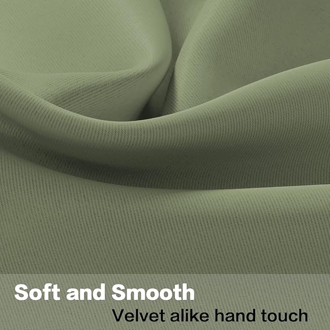 H.VERSAILTEX Blackout Kitchen Sage Green Curtain Valances, Short Window Valance - Image 5
