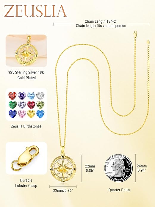 Valentine's Day Gifts for Wife 925 Sterling Silver Double Birthstone Pendant Necklaces I Love You for Always and Forever Necklace Anniversary Birthday Gifts for Wife Girlfriend Mom Her