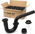 50 Pack 1-1/4 Inch P-Trap Kit, Polypropylene Tubular by JBProducts