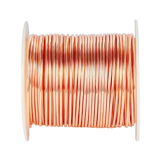 18 Gauge/ 1.0 mm 213 Feet 1 Pound 99.9% Dead Soft Copper Wire for Electroculture Gardening, Jewelry Making, Beading, Science Projects, DIY Artwork