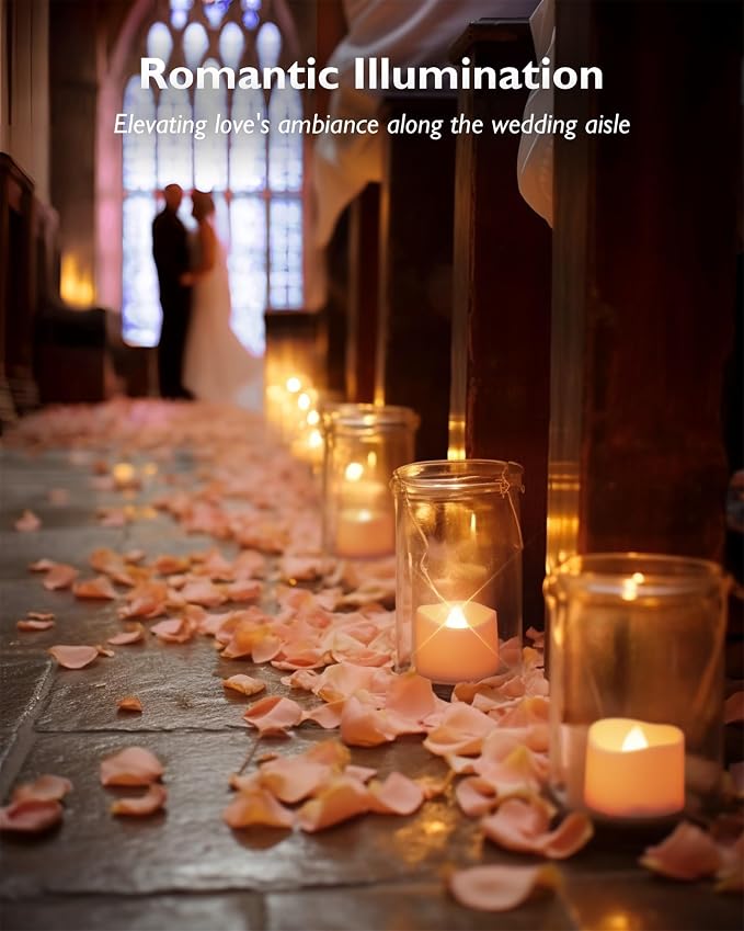 Homemory 12-Pack Flameless Tea Lights Candles Battery Operated, 200+ Hours | - Image 5