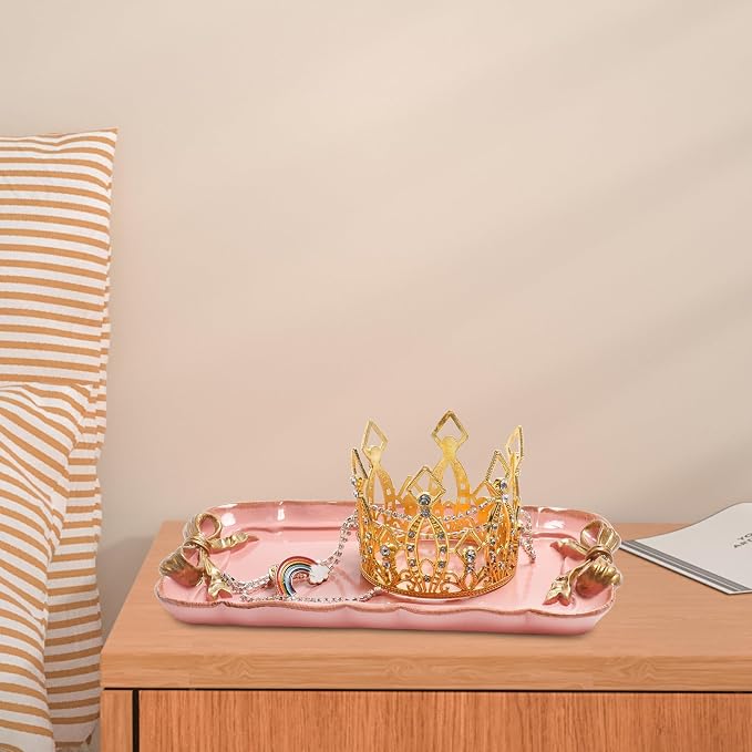 Warmtree Bow Jewelry Tray, Coquette Trinket Dish, Vanity Decor | Decorative Tray - Image 8