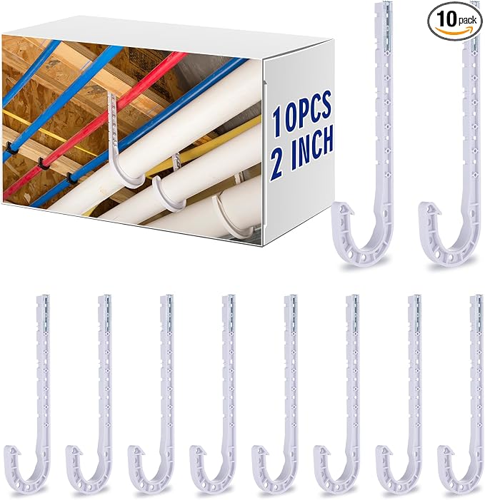 Novabright 10 Pcs 2 Inch Pex Support J-hook Pipe Hanger by Unknown