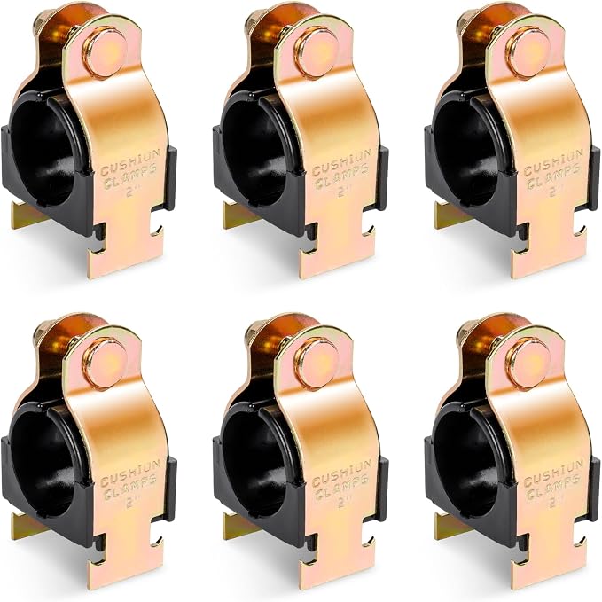 6 Pack Rubber Cushion Pipe Clamps, Mount Copper Piping, PEX Pipe, CVPC Tubing by LBGProducts