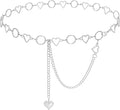 Metal Waist Chain Women - Love Hearts Pendant Adjustable Link Belt