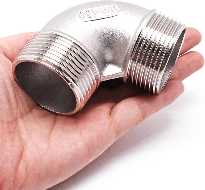 90 Degree Elbow 1PCS, 1-1/4" NPT Male X 1-1/4" NPT Male 304 Stainless Steel - Image 6