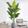 Lifelike Bird of Paradise Artificial Plant, 6.6ft Faux Banana Leaf Tree by Keeplush