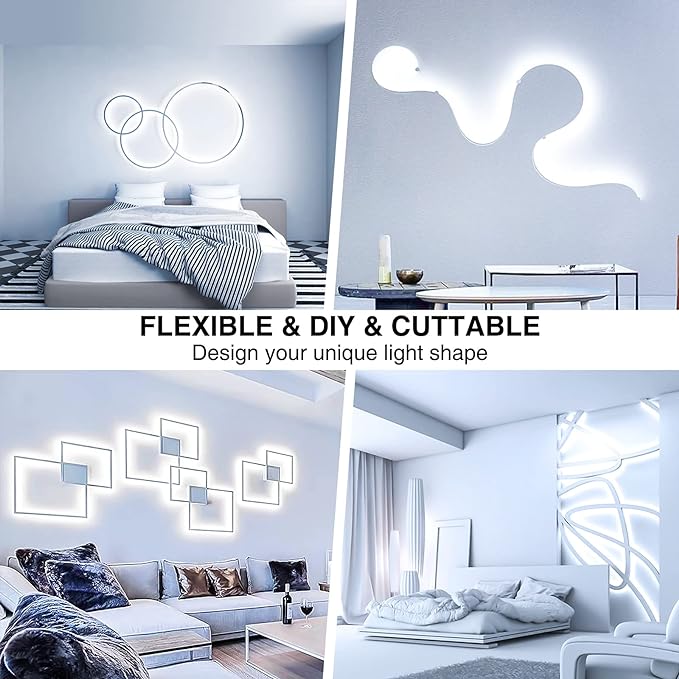 Onforu White LED Strip Lights, 32.8FT 6000K Super Bright Dimmable Tape Light Kit - Image 4