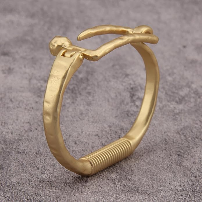 Gold Cuff Bracelet for Women Silver Beaded Bracelets Open Bangle Stackable Stretch Bead Bracelet Boho Jewelry Gifts for Wife Couple