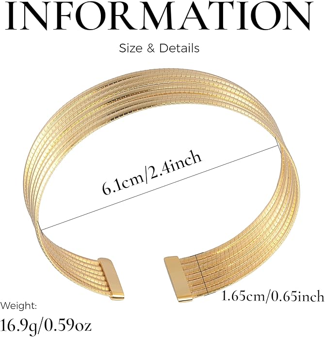 Cuffs Bracelet for Women Minimalist Gold Coil Craft Cuff Bracelet Italian Coil Craft Handmade Jewelry Christama Birtherday Gift