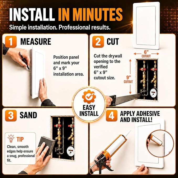 Morvat Access Panel 6x9 Inch for Drywall & Ceiling - Image 3