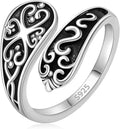Spoon Rings for Women 925 Sterling Silver Sunflower Adjustable Thumb Spoon Rings Celtic Knot Promise Engagement Statement Boho Vintage Finger Open Antique Rings Jewelry