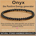 AD Beads Handmade Gemstone Stretch Elastic Bracelet Crystal Healing Reiki Nature's Beauty and Spiritual Essence Unisex