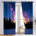 Forest Curtains for Bedroom Living Room, Milky Way Meteor Shower Blackout by Unknown