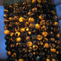 6MM 56PCS Flame Yooperlite Stone Beads Loose Beads for Jewelry Making DIY Bracelets Show Flame Color Under The Irradiation of UV Lamps