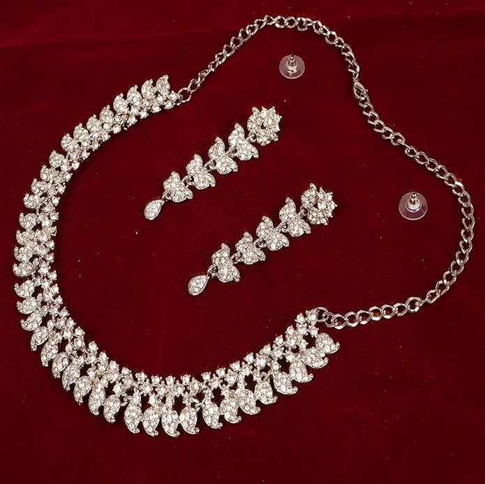 Touchstone Indian wedding jewelry set gold traditional necklaces for women statement rhinestone sets hollywood glamour style crystal stone bridal costume golden necklace