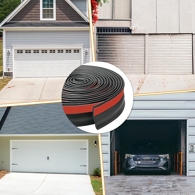 Garage Door Bottom Seal Strip, 40ft Weatherproof Rubber Door Threshold Seal | - Image 7