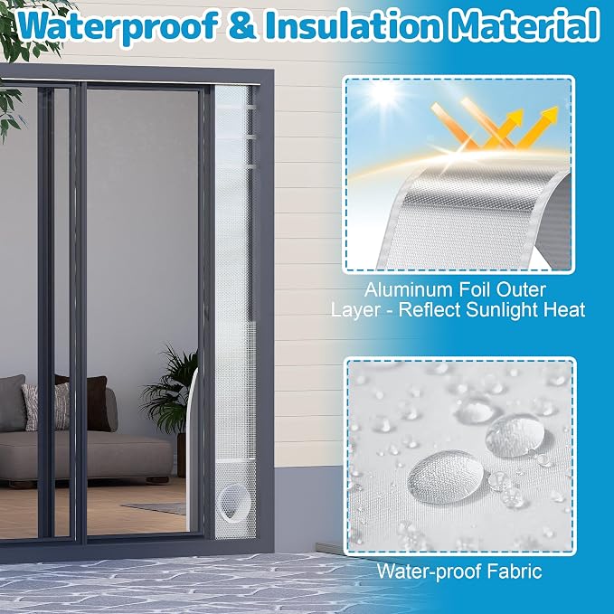 Air Jade Portable Air Conditioner Sliding Door Vent Kit, Insulated Sliding Door - Image 4