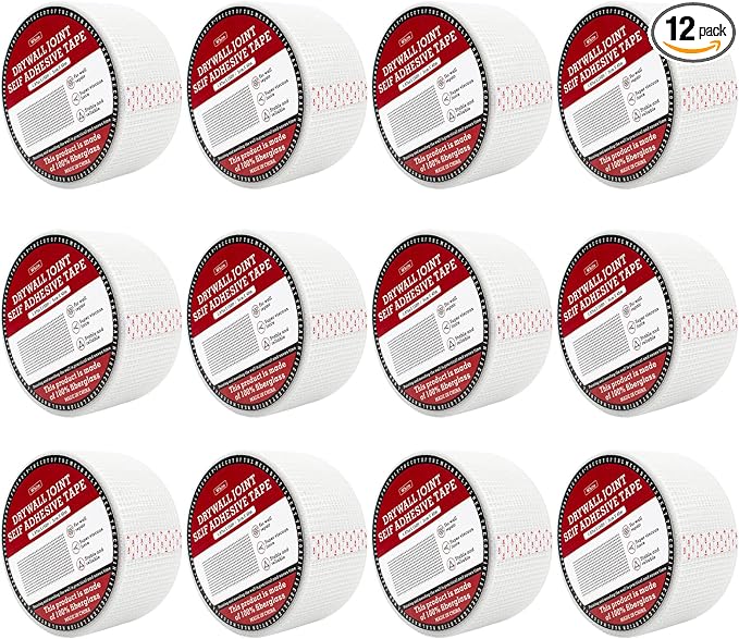 12Pcs - Drywall Joint Tape, Fiberglass Mesh Tape by NEZUIBAN
