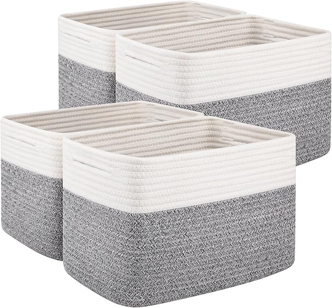 OIAHOMY 4 Pack Storage Basket, Closet Organizer by MasterofSpaceOptimization