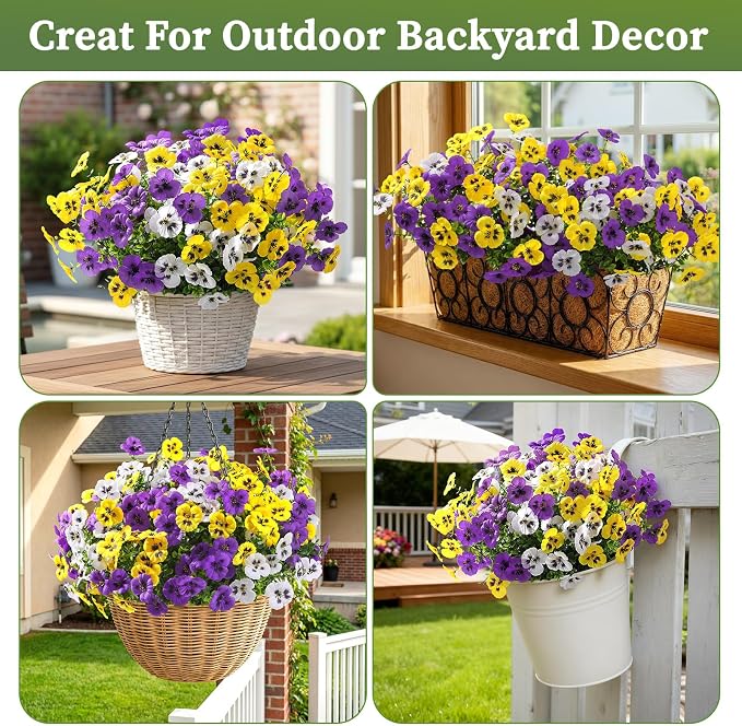 Alupssuc 48 Bundles Artificial Flowers UV Resistant - Image 8