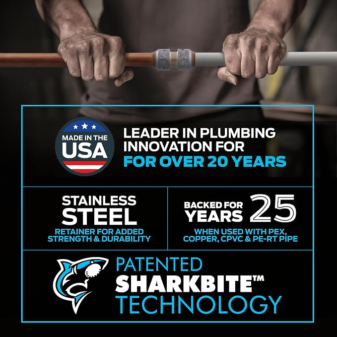 SharkBite Max 1/2 Inch Push Cap, Made in the USA, Push to Connect Brass - Image 4