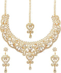 Touchstone Indian jewelry set for women bollywood gold jewellery wedding outfits necklace sets earrings bridal maang tikka fancy costume girls big desi accessories rhinestone in gold or silver tone
