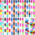 66 Pcs Silicone Charm Bracelets Adjustable Cute Kids Rubber Bracelets Bulk Colorful Wristbands with Holes for Shoe Birthday Party Gifts Identify, 11 Colors