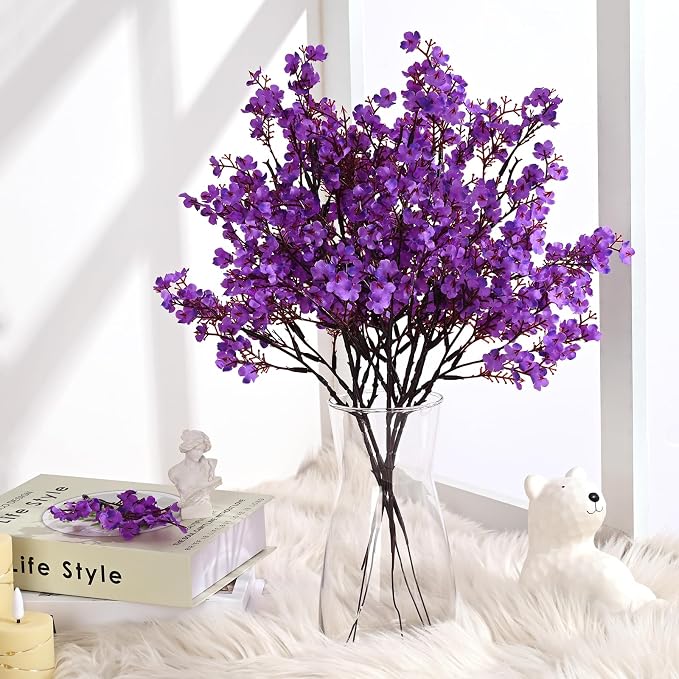 5 Pcs Fake Flowers, Real Touch Babys Breath Artificial Flowers, Full Baby - Image 2