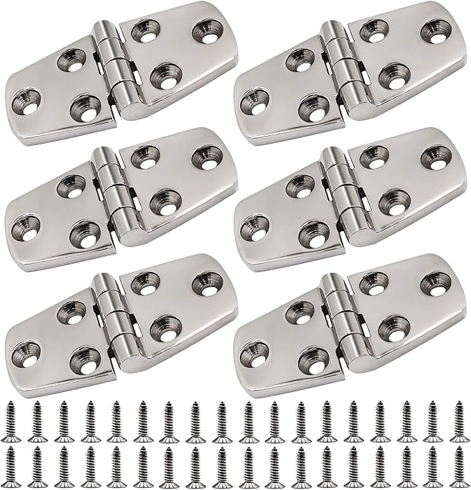 316 Stainless Steel Hinges Marine Grade 3" x 1.5" Heavy Duty Boat Hatch Hinge by Laorde