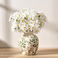 SIDUCAL Ceramic Green and Beige Antique Vase, 5.83 Inch Retro Ice Cracked by SIDUCAL