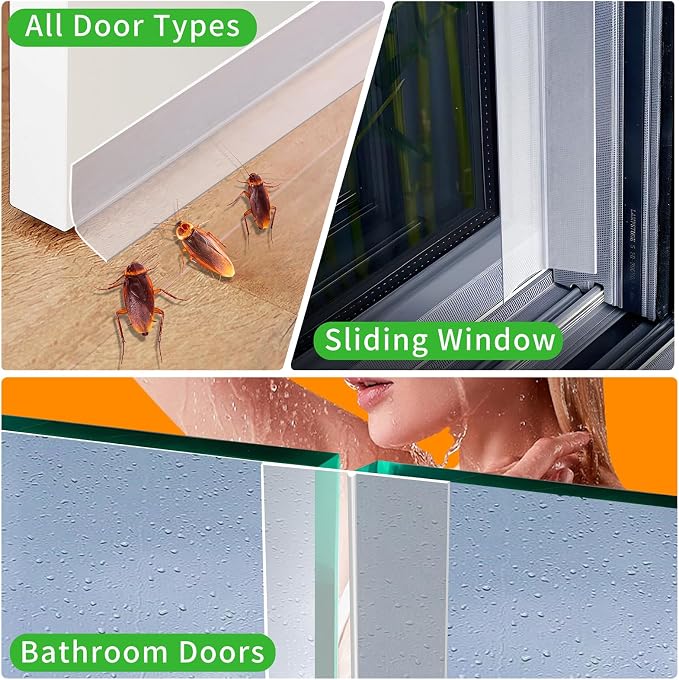 Weather Stripping Door Seal 33ft Extra-Wide Silicone, Strong Adhesive, Seals - Image 6
