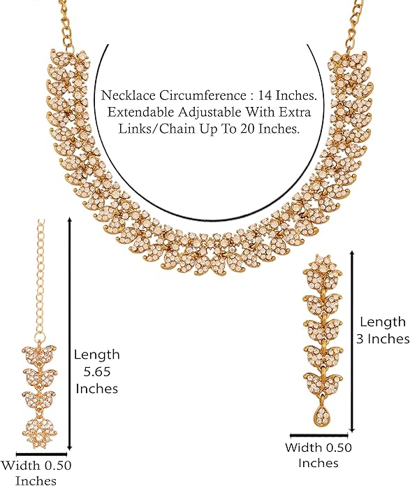 Touchstone Indian wedding jewelry set gold traditional necklaces for women statement rhinestone sets hollywood glamour style crystal stone bridal costume golden necklace