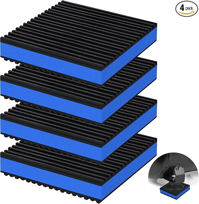 4 Pack Anti Vibration Pads for Washing Machine 4"x4"x7/8", Sound Isolation by phepetroll