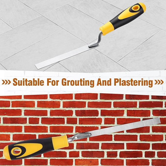 3 Pcs Pointer Trowel, 6-3/4" by 1/4", Rubber Handle | Professional Mortar - Image 4
