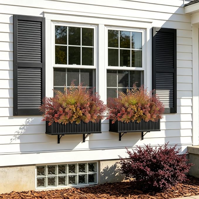 Hrobek 8 Bundles Fall Outdoor Faux Fake Plants UV Resistant | Realistic - Image 5