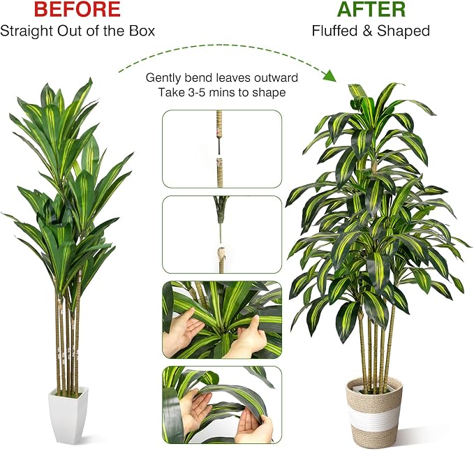 5FT Artificial Dracaena Fake Tree - Image 5