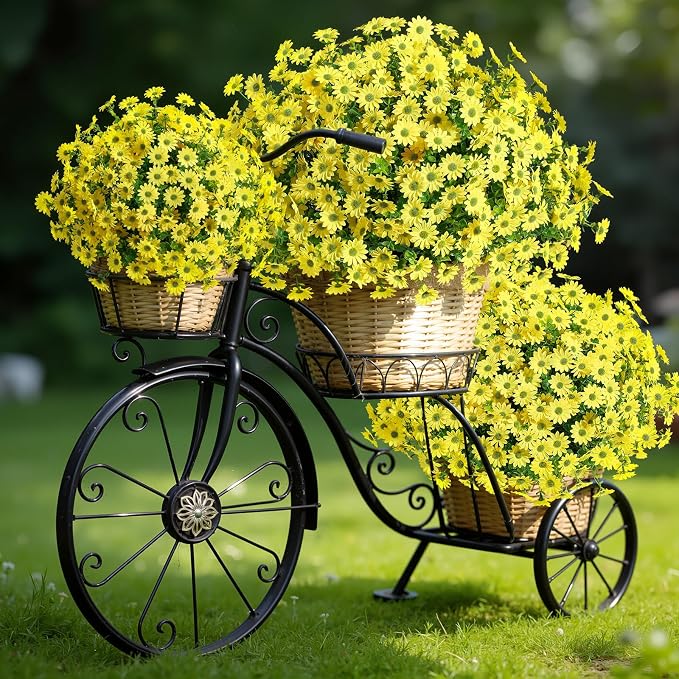 Alupssuc 20 Bundles Artificial Daisies Flowers Fake Silk Plant - Image 7