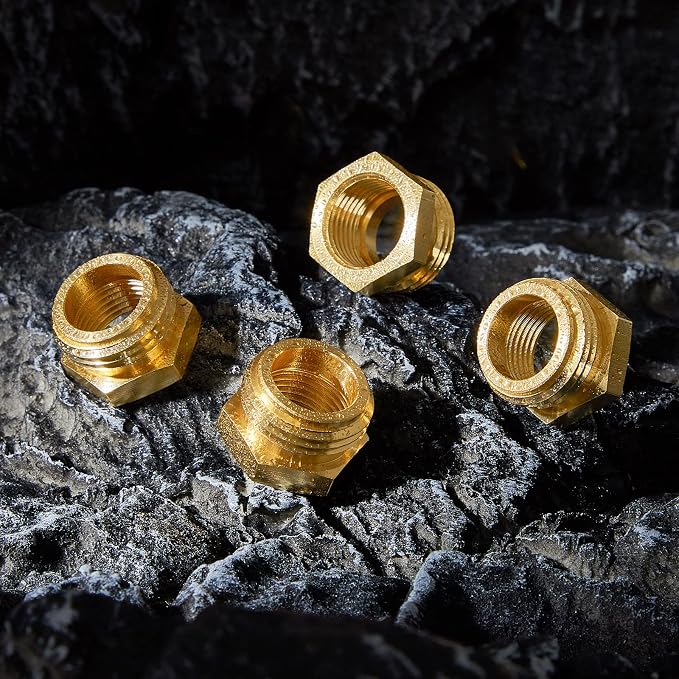 2 Pcs Garden Hose Adapter, G1/2" Thread Female to 3/4" GHT Male Hose Connector - Image 5