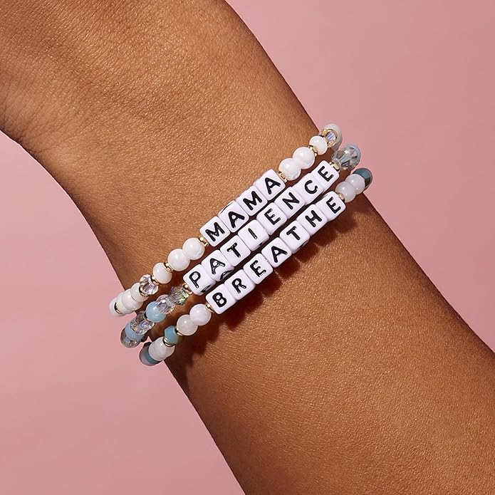 Little Words Project Mother's Day Gifts, The Original Word Bracelet, Made with Colorful Beads and Plated Brass Hardware, Handcrafted Design & Positive Message