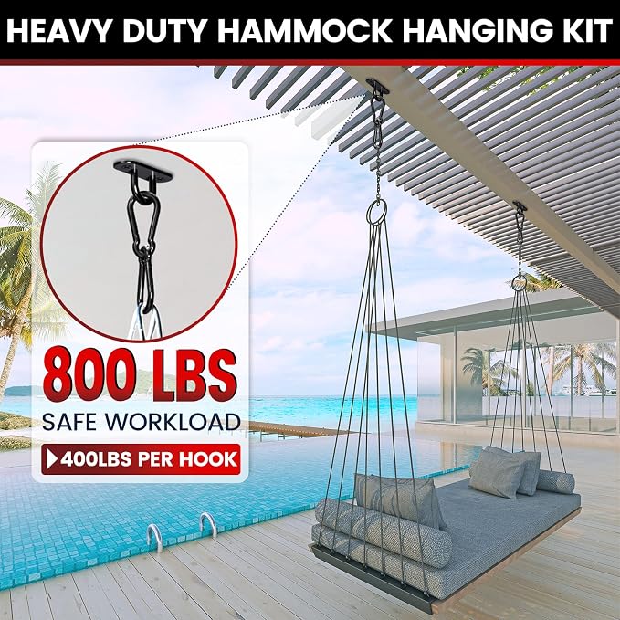 304 Stainless Steel Pad Eye Snap Hook, M6 Ceiling Hook 800Lb, Yoga Gym Equipment - Image 3