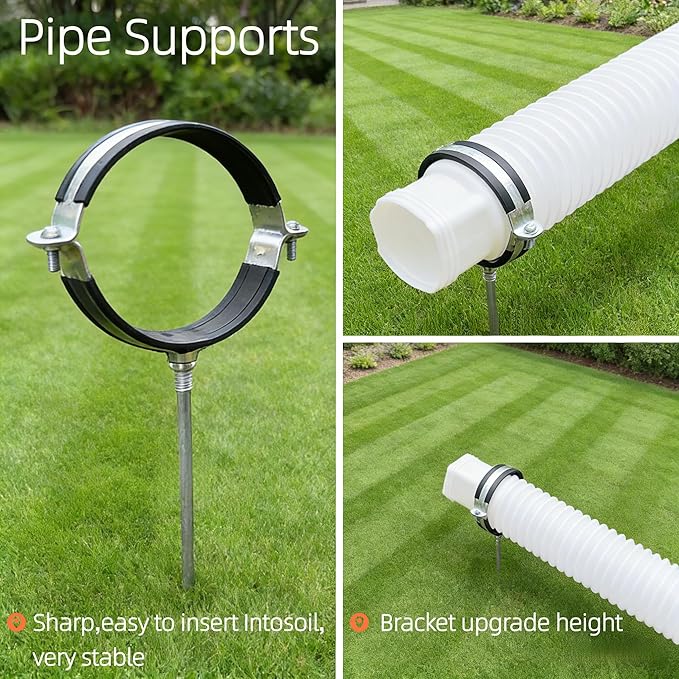 2 pcs Premium Rain Gutter Downspout Extensions Circular Bracket, Heavy-Duty - Image 2