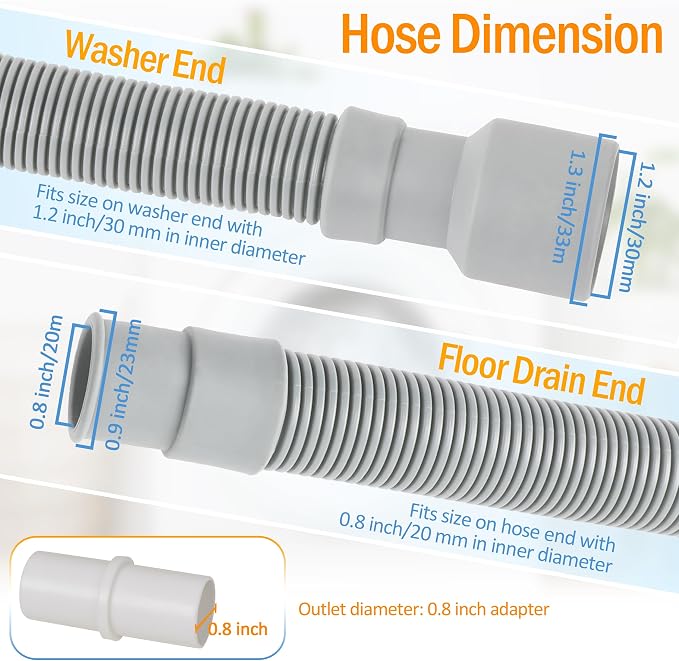 MyLifeUNIT Washing Machine Drain Hose, Washer Drain Hose Extension Kit - Image 2
